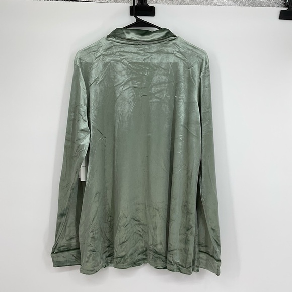 Nordstrom Green Dune Velour Pajama Set L NWT Soft 2-Piece Lounge Set - Picture 9 of 10
